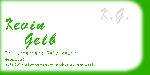 kevin gelb business card